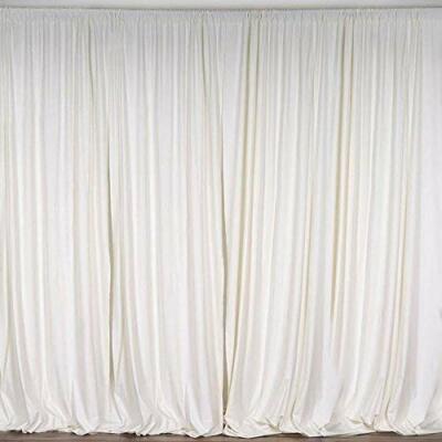 10 feet x 10 feet Polyester Backdrop Drapes Curtains Panels w/ Rod Pockets 