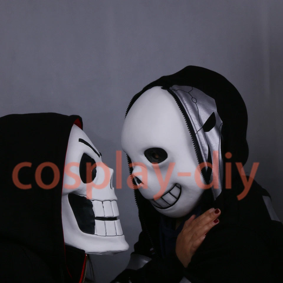 Cosplay Sans Mask Helmet Papyrus Skull Halloween Mask Costumes Props Latex - Image 2 of 4