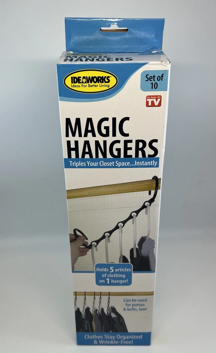 Ideaworks Magic Hangers As Seen On TV Set Of 10 Closet Clothes Organizer Hanger