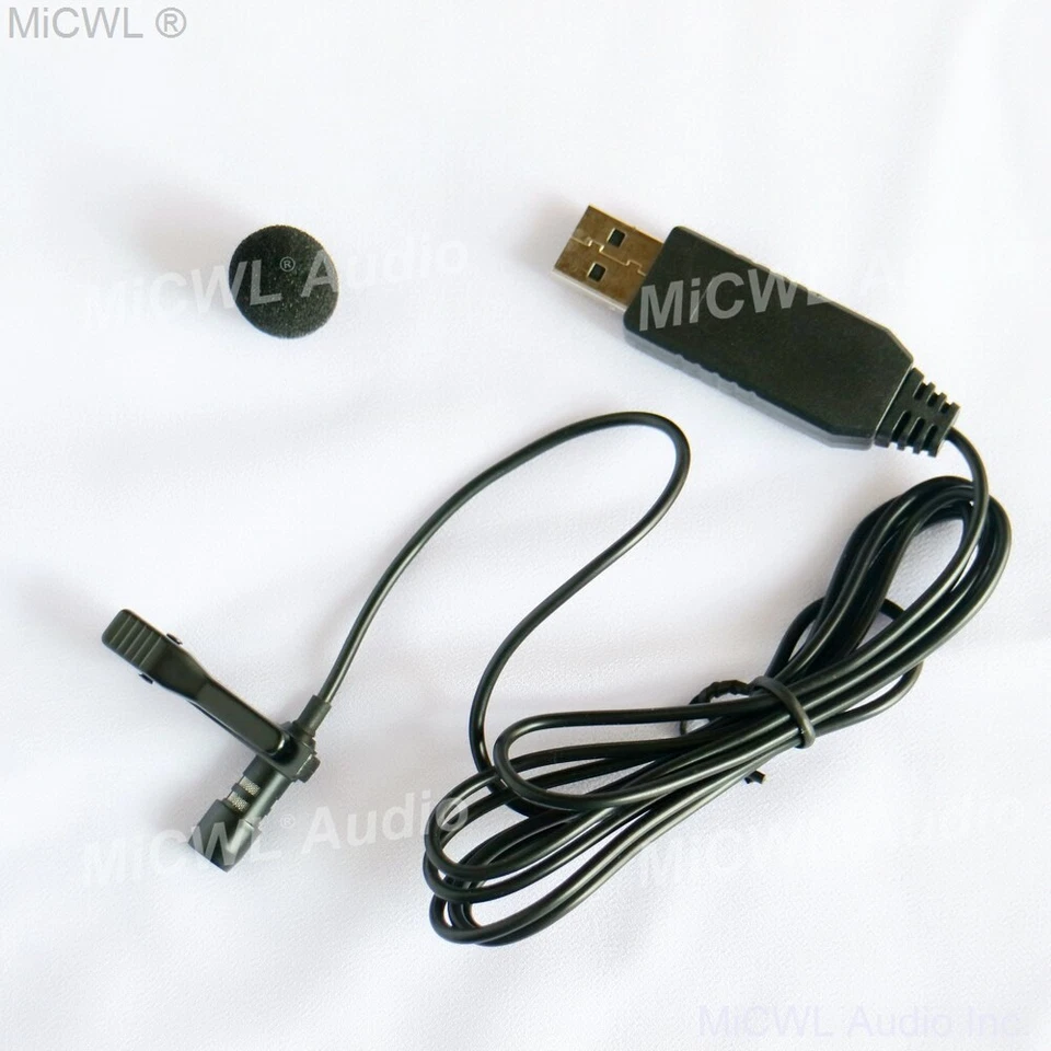 USB Lapel Lavalier Audio Microphone for PC Laptop Computer USB Mic - Image 4 of 4