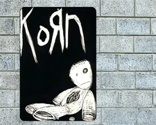 Korn Sign Aluminum Metal 8"x12" Garage Man Cave Rock Concert