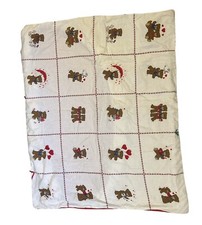 Handmade Crib Blanket Bears and hearts Approx 40  x 31  