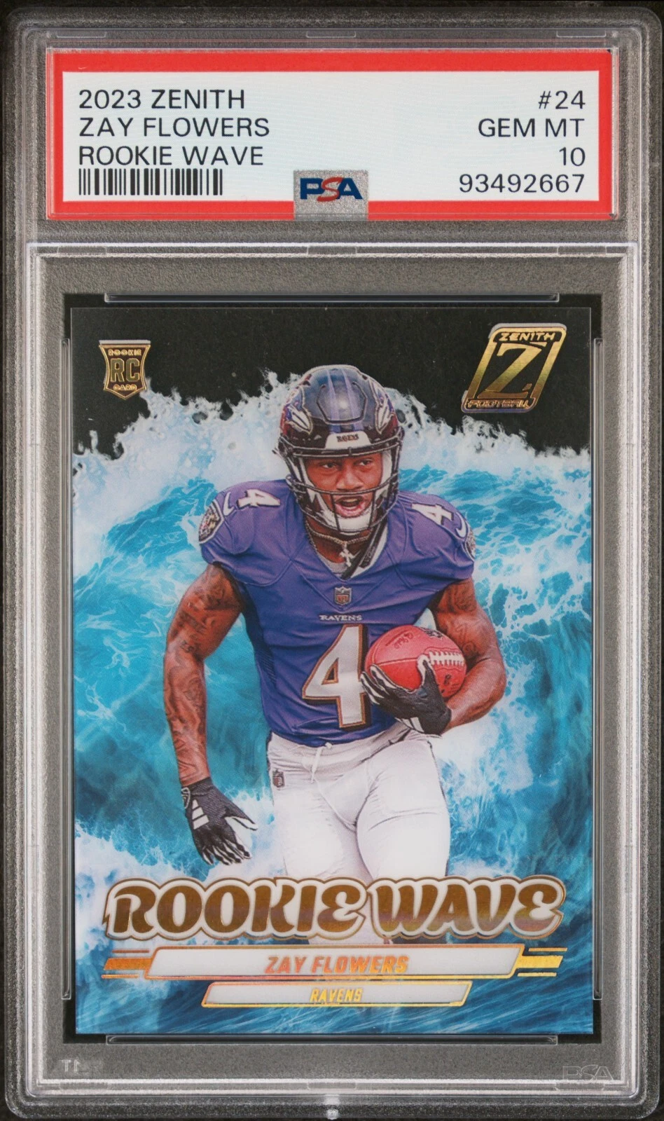 Zay Flowers Panini Zenith Rookie Wave #24 Base