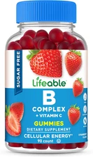 Sugar Free Vitamin B Complex Gummies | B-Complex with Vitamin C | Great Tasting 