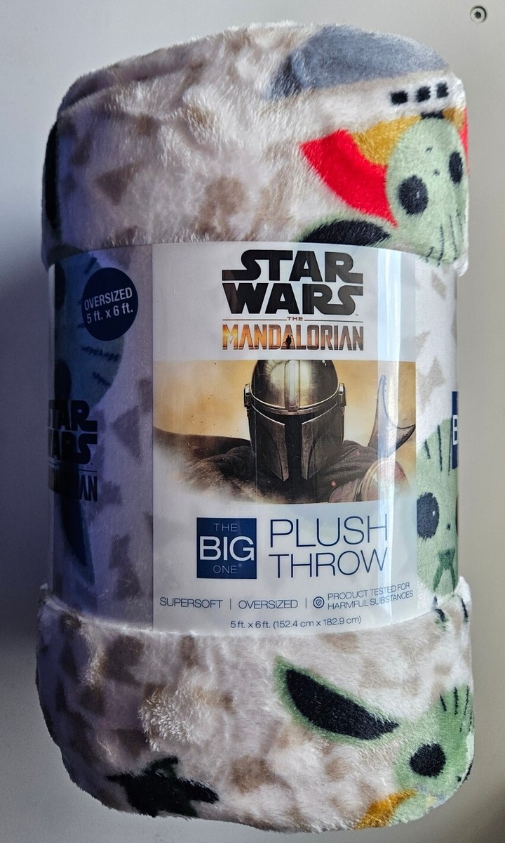 STAR WARS, THE BIG ONE, Baby Yoda Soft Plush Throw FT x FT Blanket