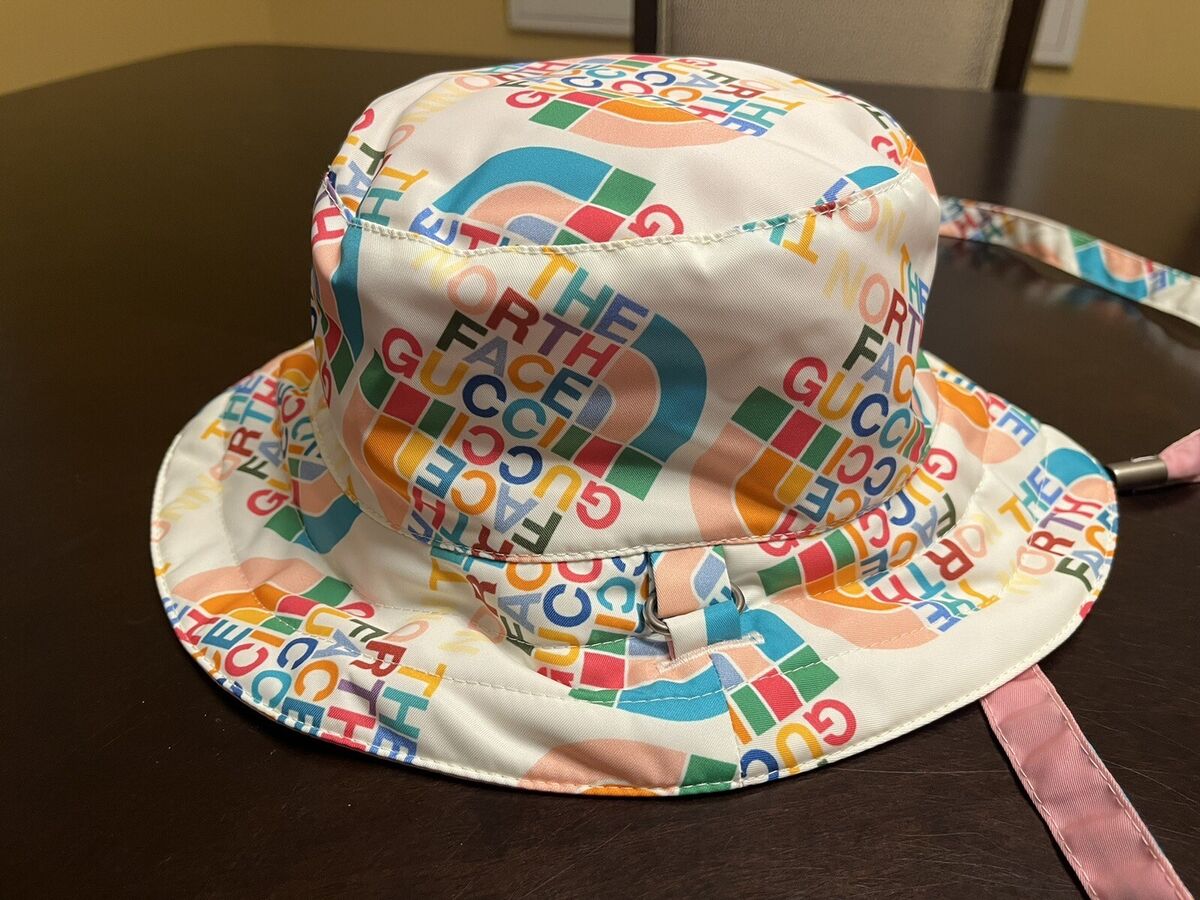 New Gucci North Face Logo Double Sided Bucket Hat Size M | eBay New Gucci North Face Logo Double Sided Bucket Hat Size M | eBay