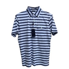 Polo Ralph Lauren Custom Slim Short Sleeve Blue Stripe Cotton Jersey 125