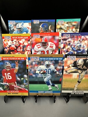 1990 Pro Set FB Series 1 Best Cards - Sanders, Montana, Bo & More! - NM/MINT!
