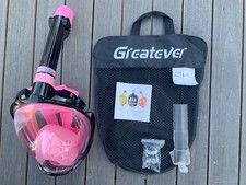 Greatever G2 Full Face Snorkel Mask Anti Fog Anti Leak with Camera Mount