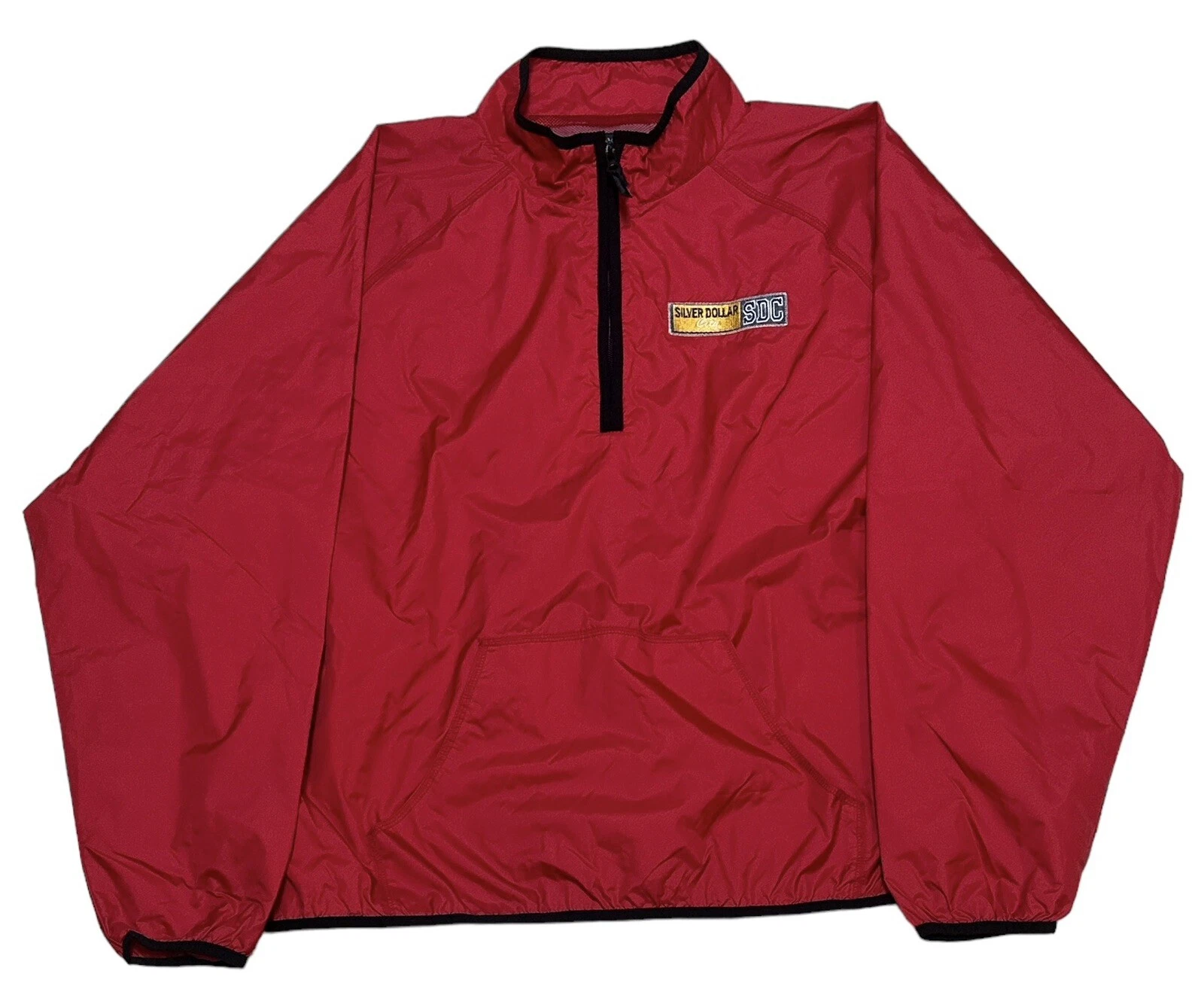 Jones & Mitchell Unisex Red Long Sleeve Activewear Windbreaker Jacket Size L