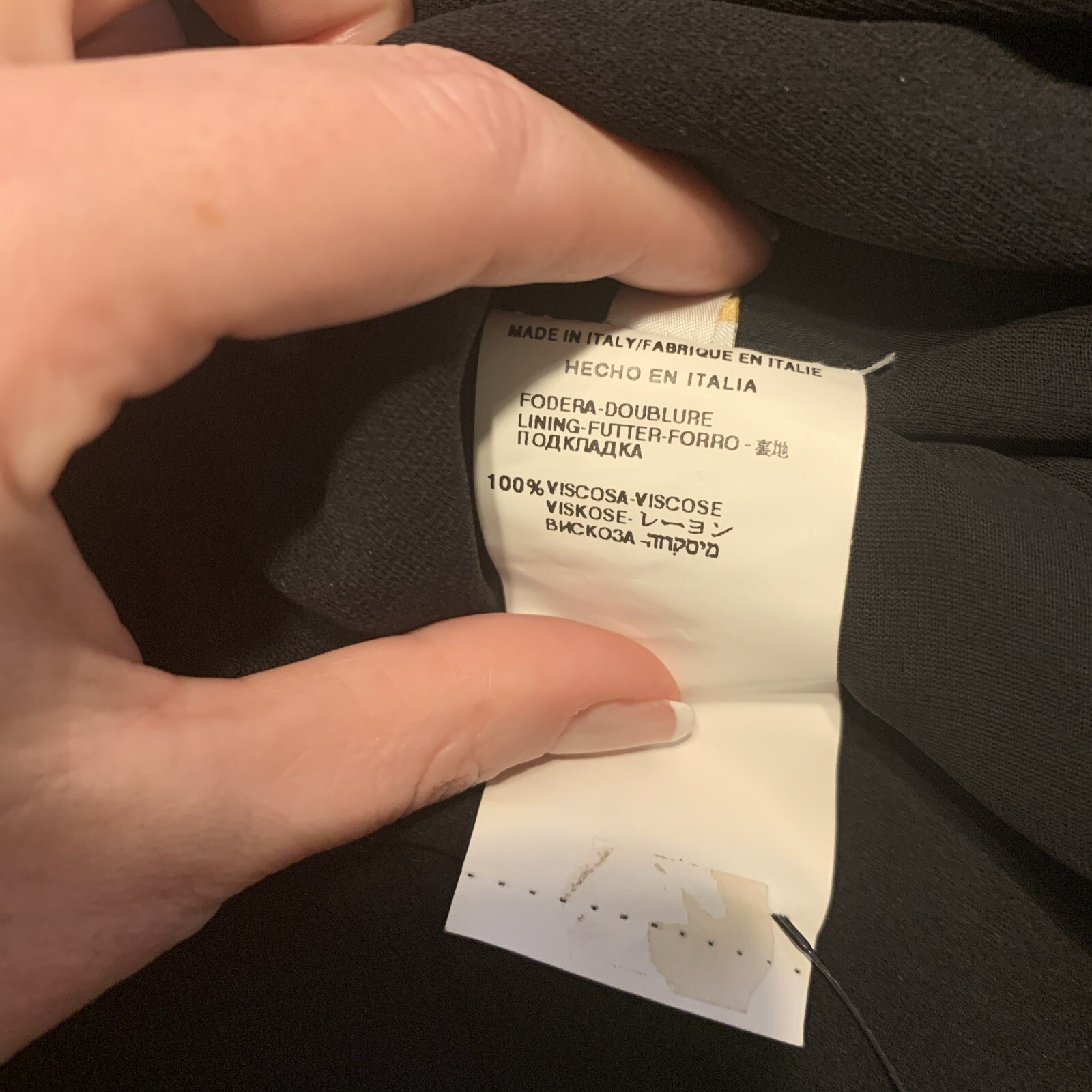 Valentino Authentic Solid Black Short Sleeve Asym… - image 8