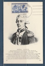 Etc carte maximum USA Etats Unis  1er jour arrivée du Général Lafayette   1952