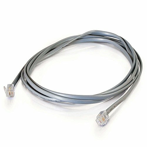 C2G 3 m RJ11 6P4 C straight Modular cable 10 m Silver (C7r)
