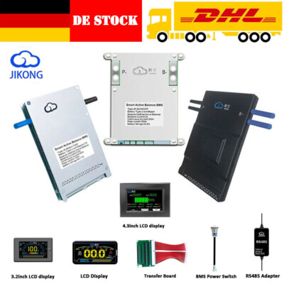 JK Smart BMS 4S-24S 150A-200A LiFePo4 Li-ion w/Active Balance BT/RS485/LCD AEU