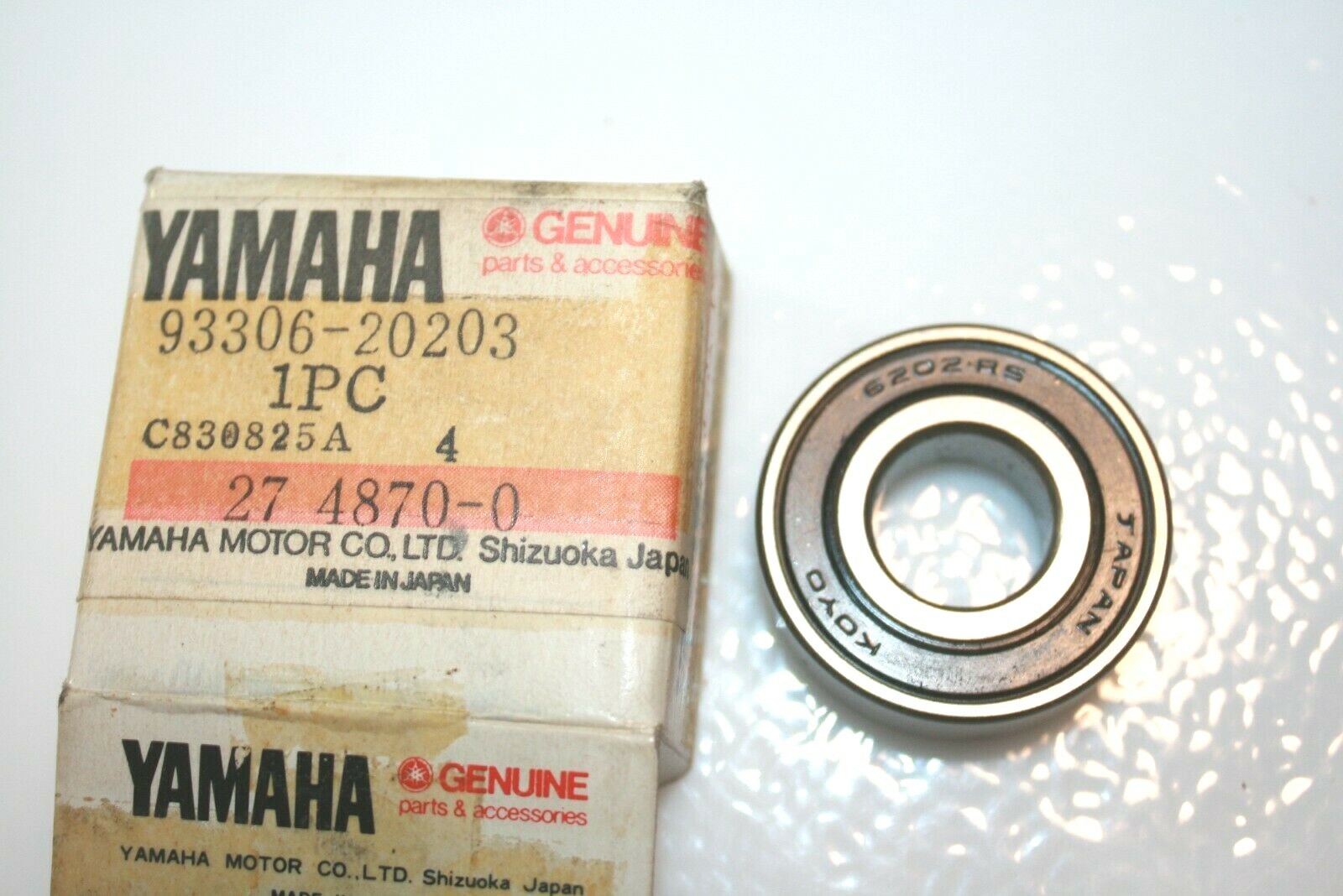 NOS Yamaha WHEEL BEARING 9330620203 TW200 PW50 XT225 YZ85 TTR90 for