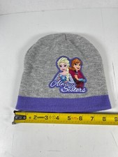 Frozen 2 Always Sisters Disney Girls Beanie Hat Purple Gray Cap Warm Winter