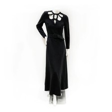 Louis Feraud Decorative Cutout Neckline Dress 1974