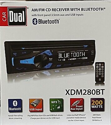 Dual 200W 1-DIN In-Dash Bluetooth Car Stereo CD Player/Receiver - XDM280BT  827204111789