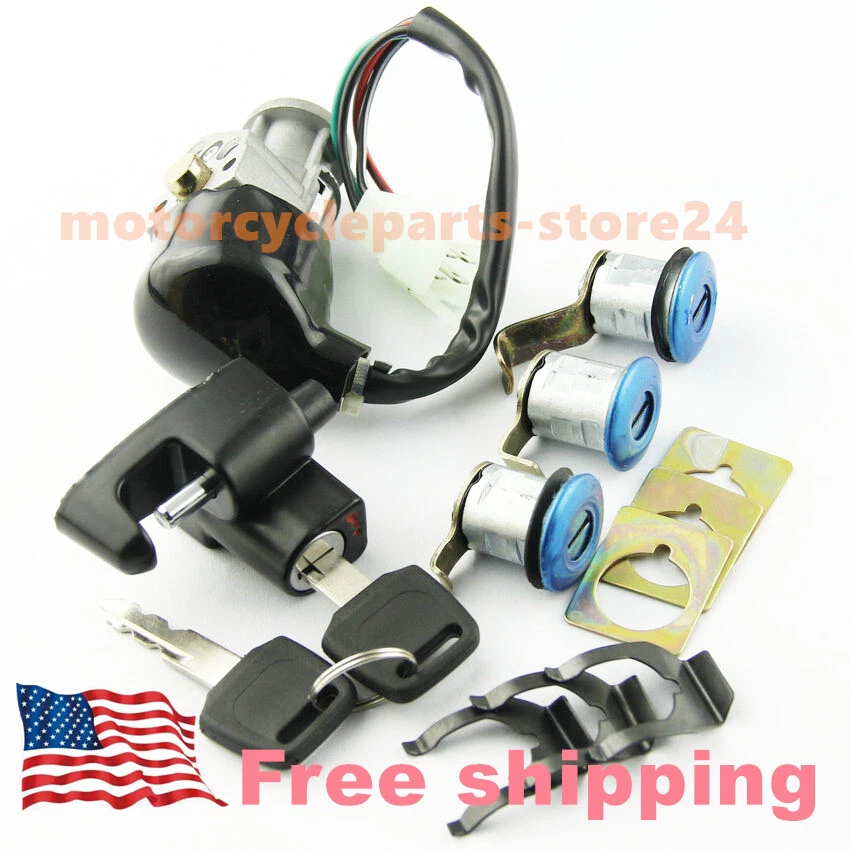 For Honda Ignition Key Switch Lock Set CN250 Helix 1986 1987-2007 35010-KS4-711 Foto 4 de 4