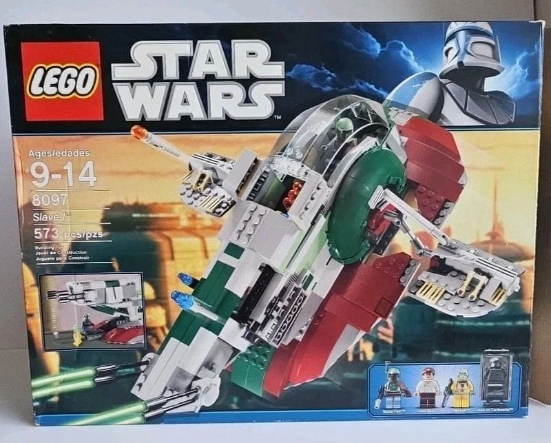 Lego Slave I 8097 Star Wars 100% Complete Set Boba Fett Bossk Han Solo Minifigs