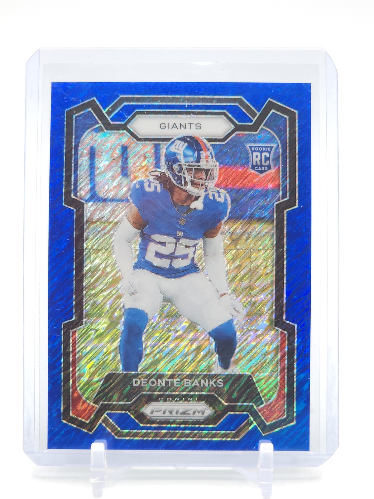 Deonte Banks Panini Prizm #376 Blue Shimmer