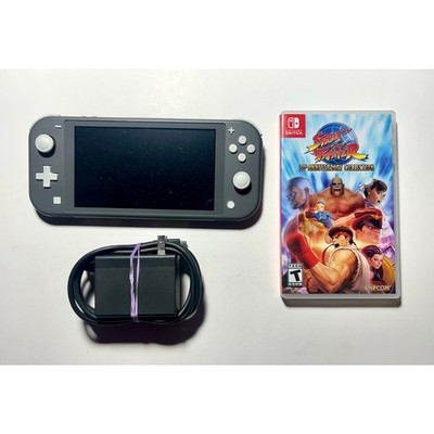 Nintendo Switch Lite Grey w/ charger & Street Fighter  Nice!