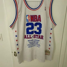 Authentic Mitchell & Ness NBA All Star 2003 Michael Jordan White Jersey 1 Of 23