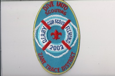 2002 Zane Trace District Dive Into Scouting Cub Scout Fishing Derby patch