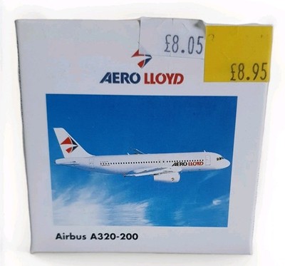 HERPA WINGS 501668 SCALE 1:500 AIRBUS A320-200 AERO LLOYD MODEL PLANE MIB      
