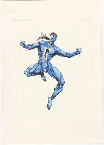 Shadowman Character Study Promo Poster Valiant Original Art
