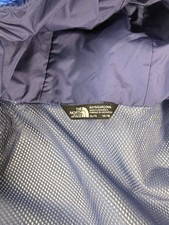 The North Face Youth 14/16 Blue Hooded Rain Jacket Waterproof Windbreaker 368