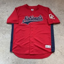 Vintage Dynasty Washington Nationals MLB Jersey DC Throwback Logo Red Size XL