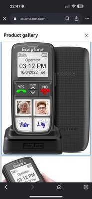 Easyfone T6 4G Picture Button Cell Phone for Seniors and Kids | Easy-to-Use |