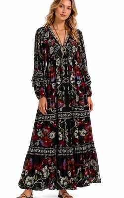 NWT Farm Rio Rococo Flowers Floral Maxi Dress Size S