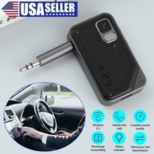 New Car Wireless Bluetooth 5.3 Transmitter Receiver Adapter AUX Audio 3.5mm Jack