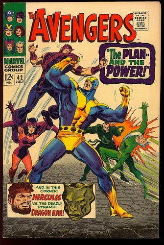 Avengers #42 Very Nice Silver Age Superhero Vintage Marvel Comic 1967 FN-VF
