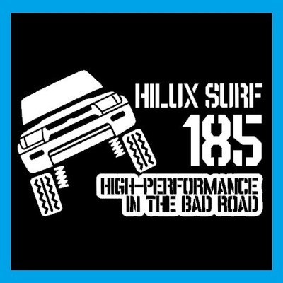 Hilux Surf 185 cutting sticker Toyota SURF
