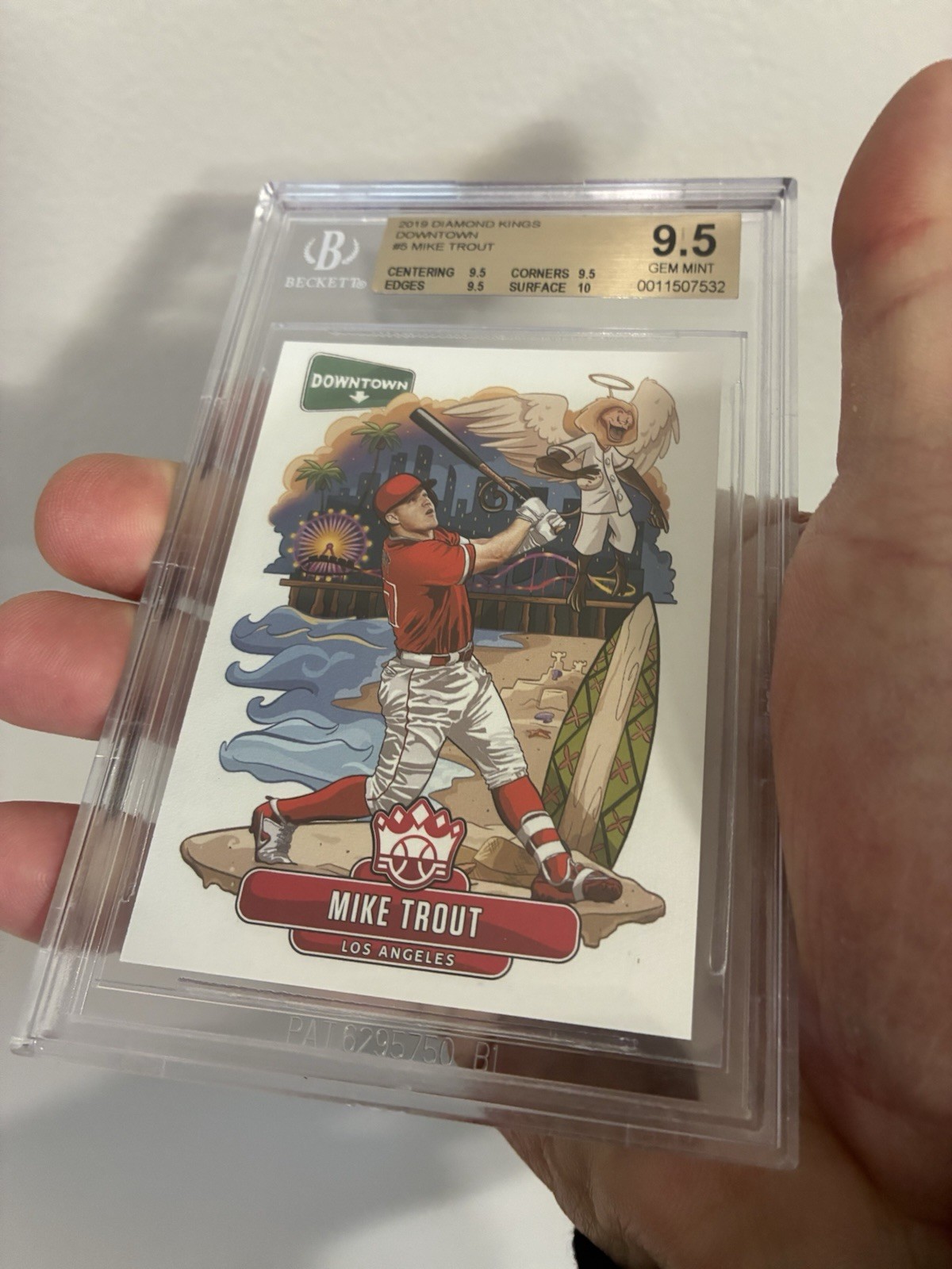 2019 Panini Diamond Kings Downtown MIKE TROUT BGS 9.5! TRUE GEM +