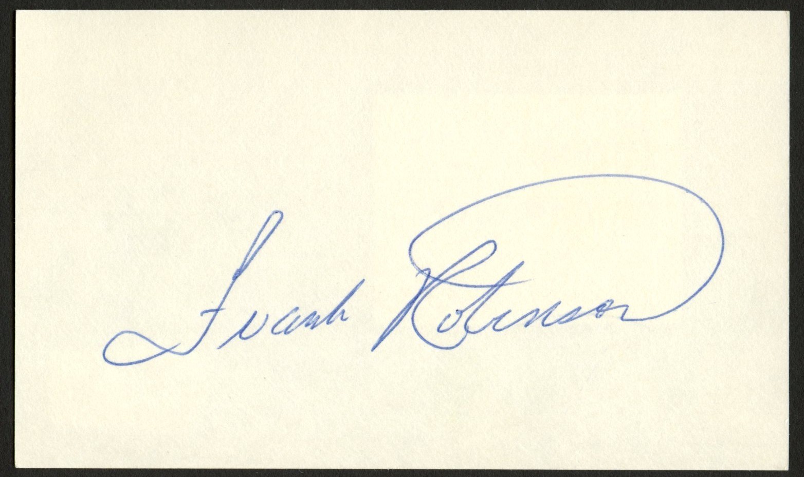 Frank Robinson Autographed Signed autograph auto 3x5 cut Baseball Hall of Fame BAS Stickered 