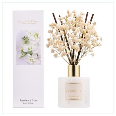 Raumduft Reed Diffuser 200ml Jasmin & Minze Natürlich Langanhaltend Badezimmer
