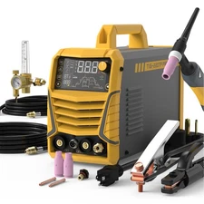 TOOLIOM 220A TIG Welding Kits, DC Pulse IGBT, 110V/220V, Cold Spot Lift TIG