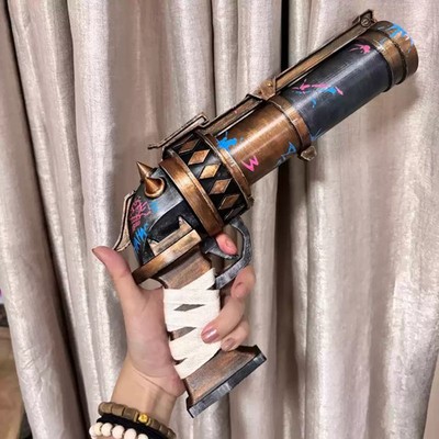 League of Legends Arcane Jinx Revolver/Chompers Grenade Cosplay Prop Keychains