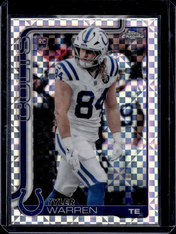 2025 Topps Chrome Tyler Warren RC X-Fractor #346 Colts Rookie