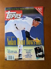Topps 1993 Fall Magazine Nolan Ryan Bows Out Cover +5 Cards Jumbo Ryan Rookie RC