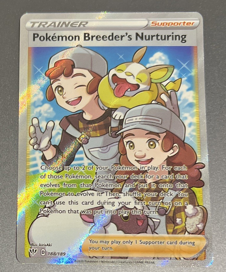 Pokemon TCG Sword & Shield Darkness Ablaze Pokemon Breeder's Nurturing #188/189