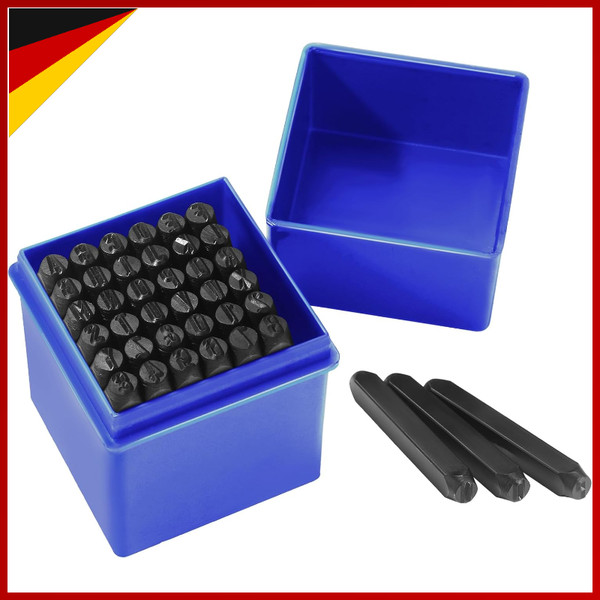 Schlagzahlen Set 36 StüCk 5Mm Metall Buchstaben A-Z Zahlen 0-9 FüR Stempeln-image