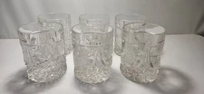  Hofbauer The Byrdes Double Old Fashion  Crystal Glasses Set Of 6 Clear 3.5 In T