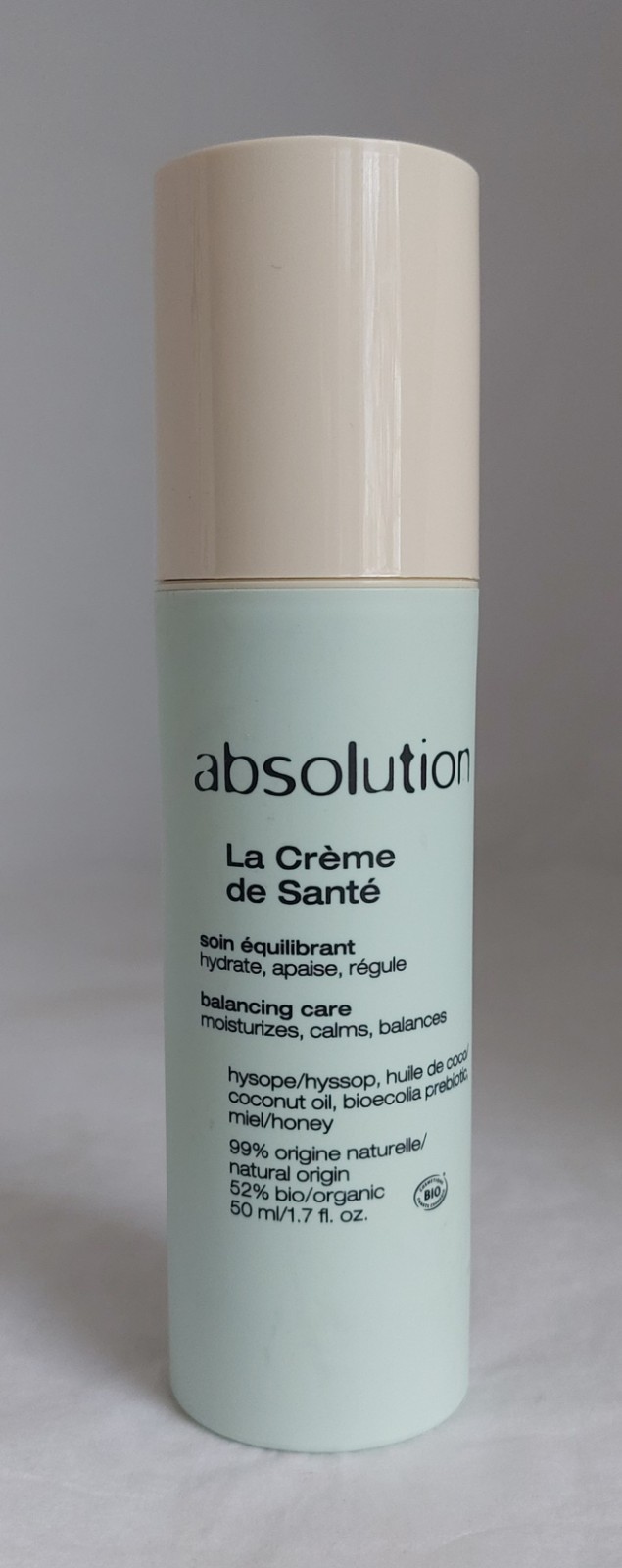 Crème de Santé Absolution le soin régulateur après le sport pour fraîcheur immédiate