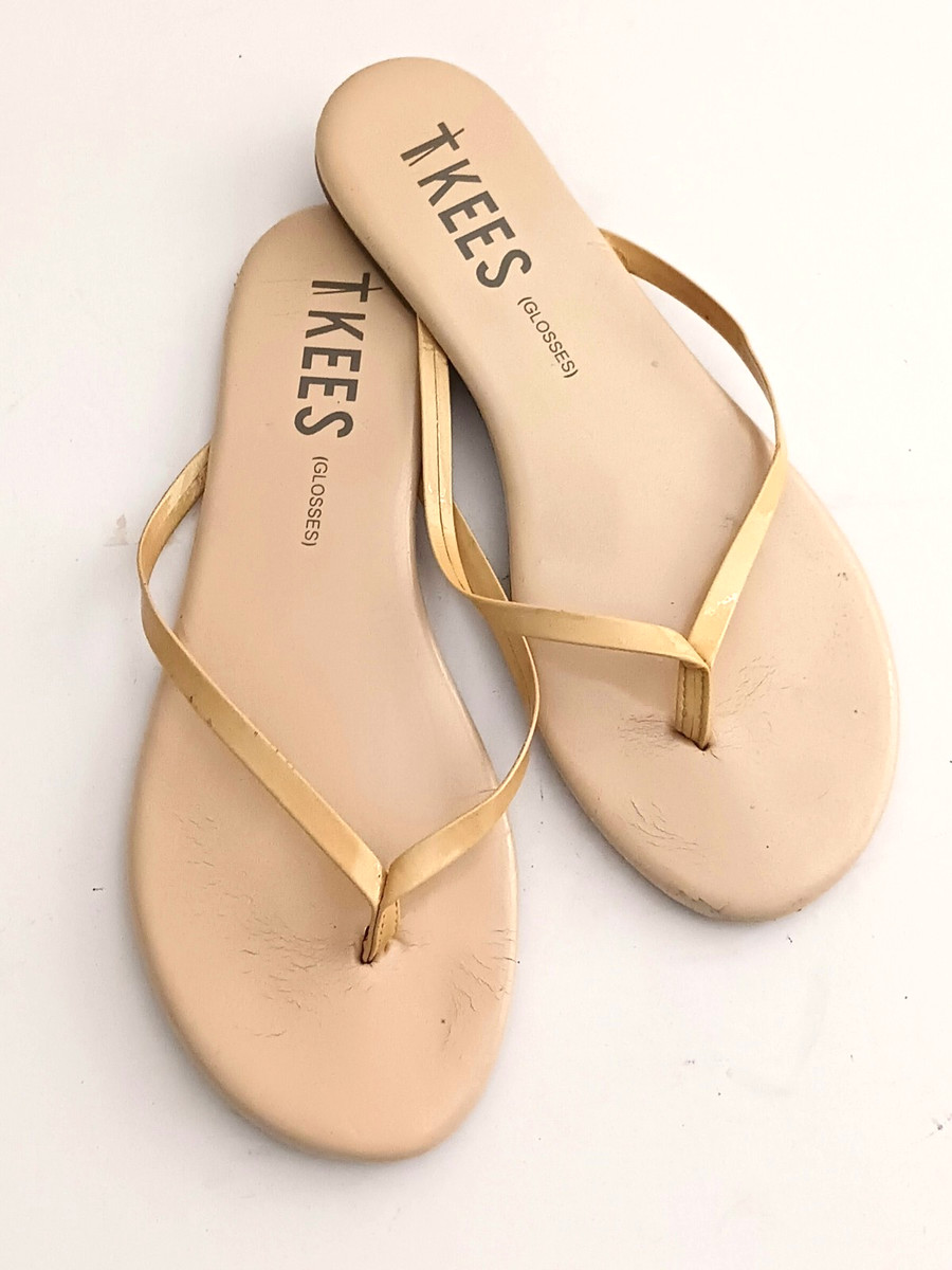 TKEES Glosses Thong Flip Flops Neutral Cocoa Butter EU 39 US 8