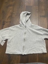 Girls Gray Short Zip Up Hoodie Sweater Size 18/20 By Art Class 2